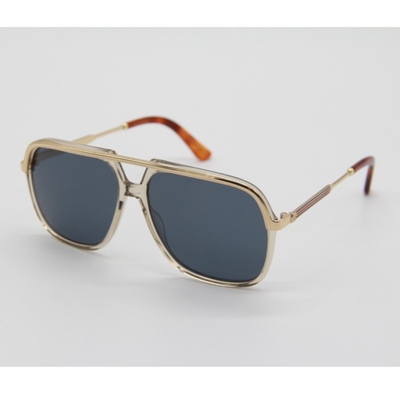 NEW GG0200S 004 GUCCI SUNGLASSES NEW COLLECTION AVIATOR GUCCI - Picture 8 of 11